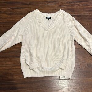 Express oversized cream sweater, size XS